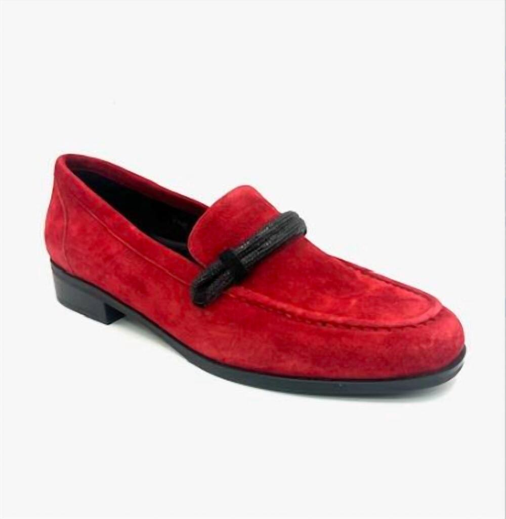 NEW VANELI women's karida suede loafer in red